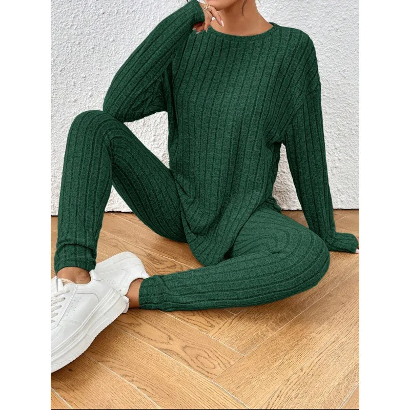 

Women's Knitted Long Sleeve Fashion Set Summer Season Cross-Border Style Comfortable Breathable Quality Material