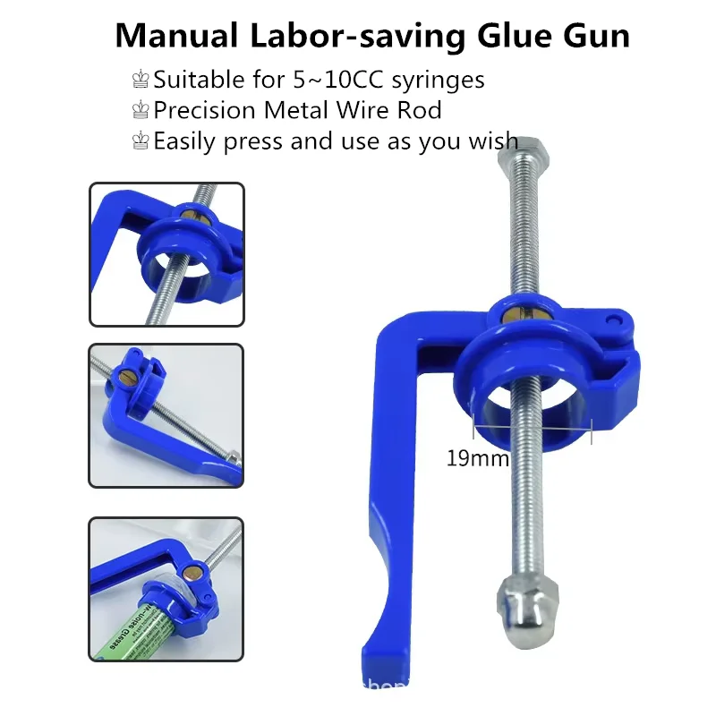 5CC~10CC Rosin Flux Barrel Extruder Manual Labor-Saving Glue Gun For Syringe Welding Oil, Solder Paste, UV Mask Oil,Glue