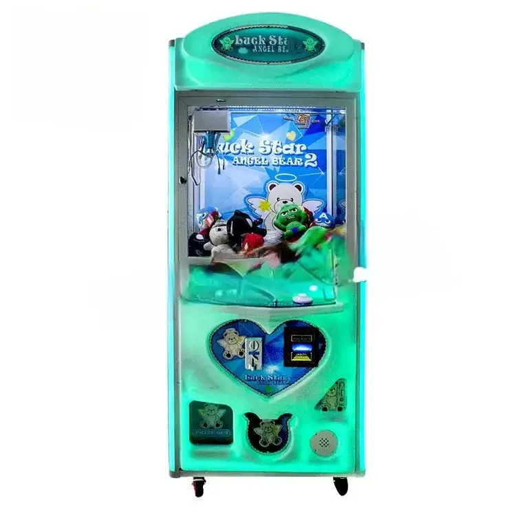 Banana land teddy bear vending arcade coin operated claw crane machine lucky star claw machine for kid