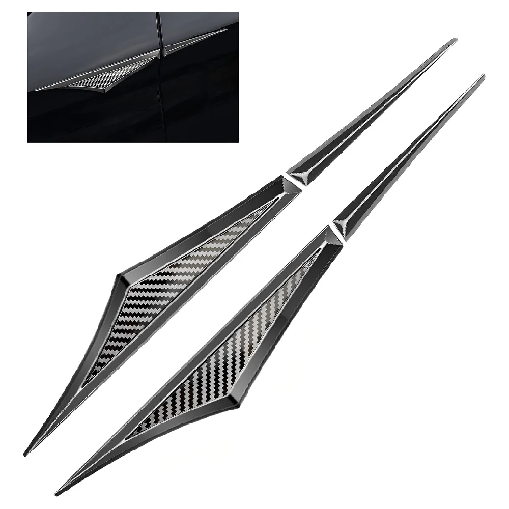 2 Stück 3D Metall Auto-Zubehör Seitentür-Emblem Autoaufkleber Kotflügel-Emblem Abzeichen aus Zinklegierung – Detail 15