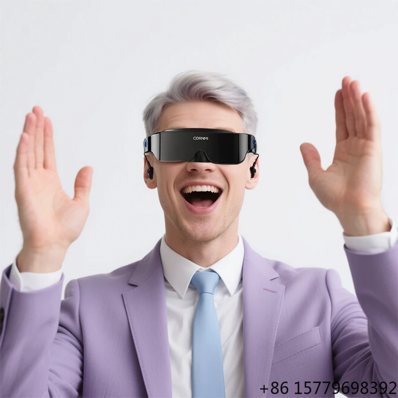 

Factory Wholesale Smart Glasses VR Headset 4K HD Player with 800" OLED 1920x1080x2 HD Giant Screen Display