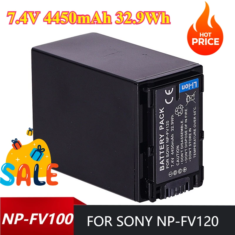 

7.4V 4450mAh Camera Battery For Sony NP - FV100, FV70, FV120 Series Batteries