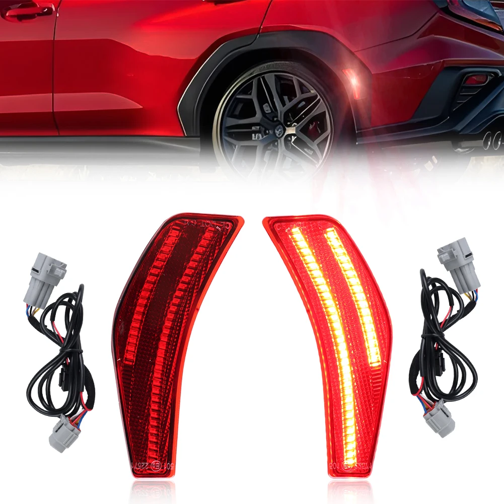 

2Pcs For 2022 2023 2024 Subaru WRX Rear Corner Light Side Marker Light Reflector Light Fender Light Turn Signal Light With LED