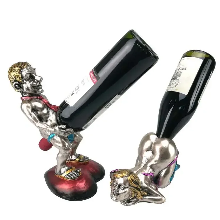 

Resin Character Wine Bottle Holder Figurines European Creative Lying Deer Ornament Animal Wine Rack Craft Decoration Home Decor