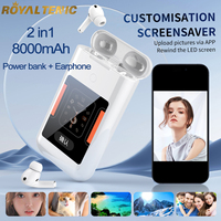 A98 BOX 2in1 Large Screen Touch Earphone 8000mAh Power Bank LED Flashlight TWS Wireless Headphone Game Music HiFi Stereo Earbuds