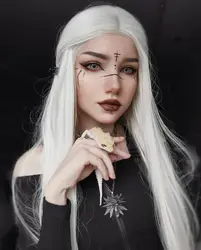 Long White Straight Wig White Hair Wig for Women Heat-resistant to Reuse  White Hair Wigs Halloween Cosplay Costume Party Wig