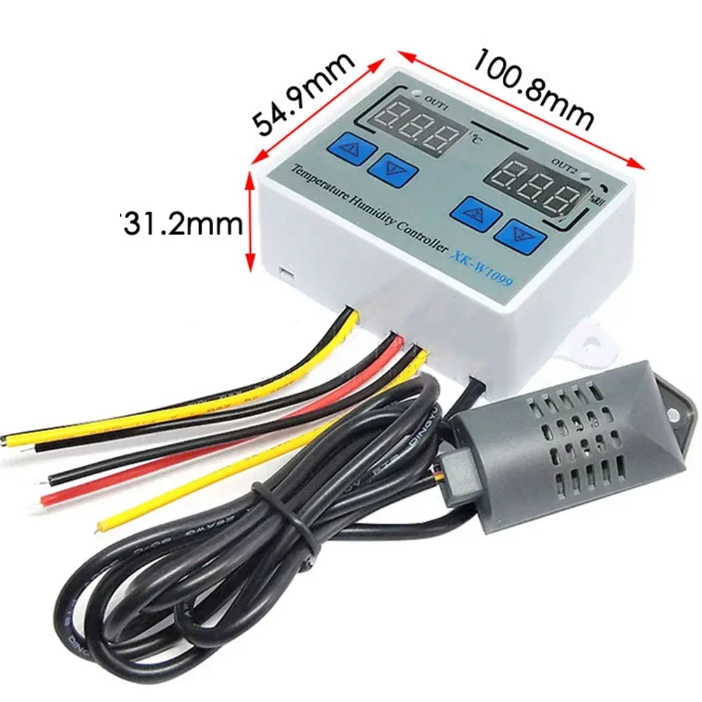 XK-W1099 Intelligent Digital Display Controller Equipment Tool Accessories 100.8*54.9*31.2mm For Temperature And Humidity