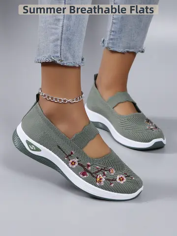 Women's summer breathable mesh flat shoes women's shoes casual sports shoes, clearance free shipping