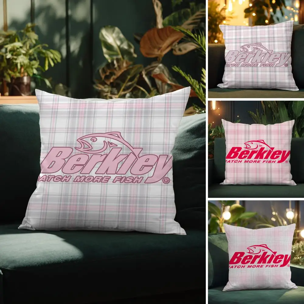 High-end Luer B-Berkley Fishing Match Pillow Case Pattern Printed Pillowcase for Living Room Sofa Cushion Cover & Bedroom Decor