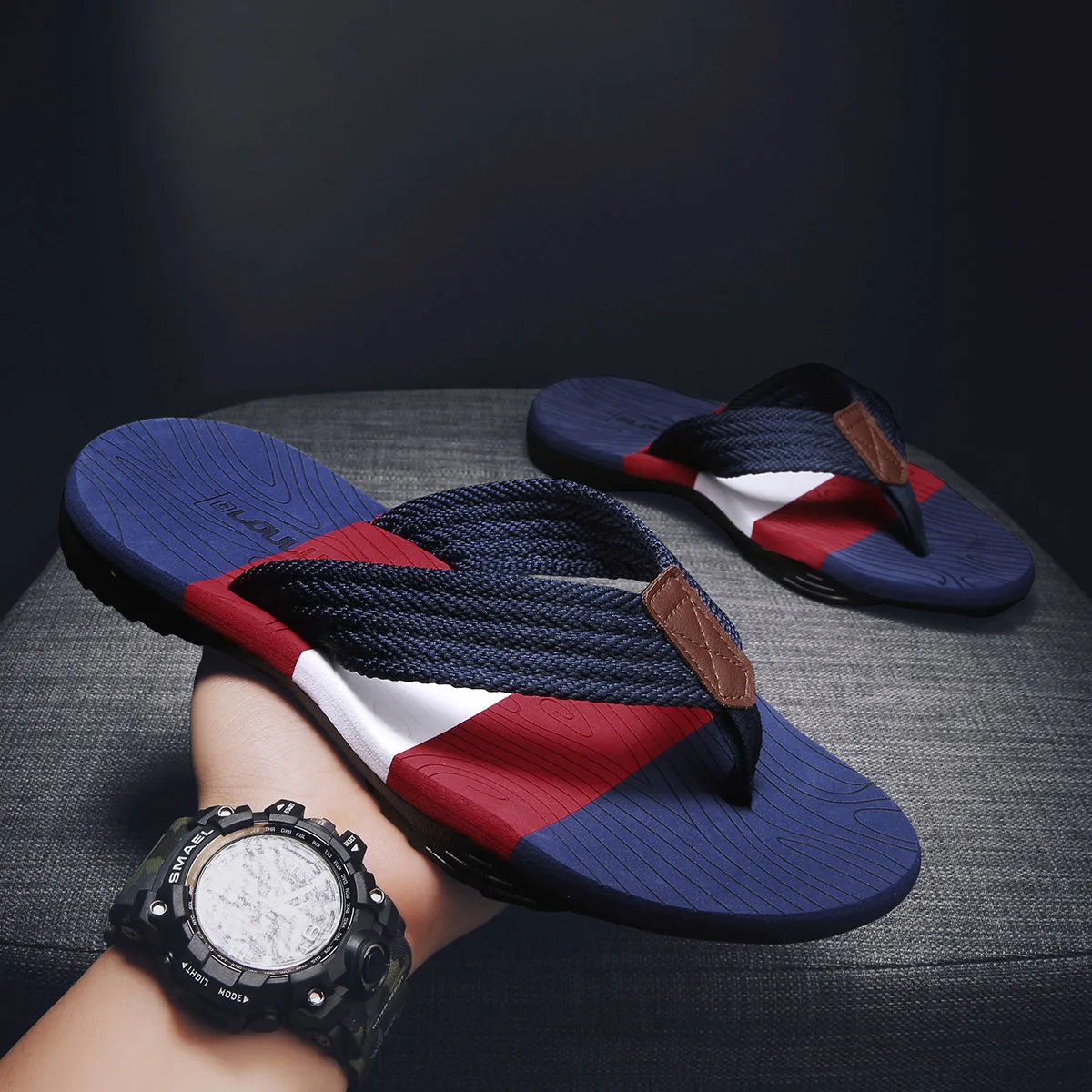 

New Sandals Shoes Men Summer Men Flip Flops High Quality Indonesia Beach Sandals Anti-slip Casual Shoes Man Slippers