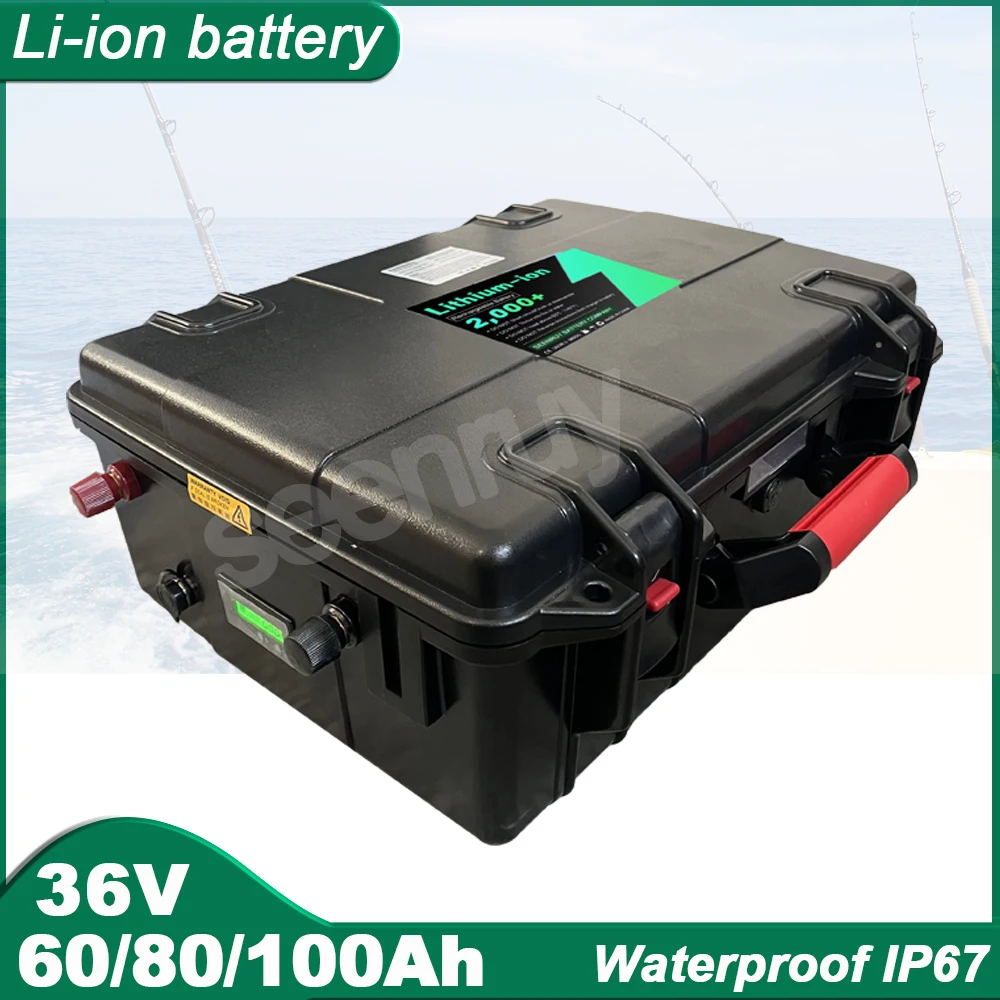 36V 60Ah 80AH 100AH Li ion With Charger Lithium Polymer Battery Pack Perfect For Jet Board SeaScooter Hydrofoil Fishing Boat