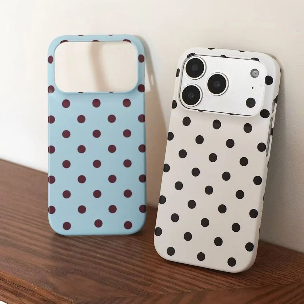 Kreative Mode Polka Dots Handyhülle für iPhone 17 16 15 14 13 12 11 Pro Max X XS XR XSMax 7 8 Plus Air Glossy Film Hard PC – Detail 4