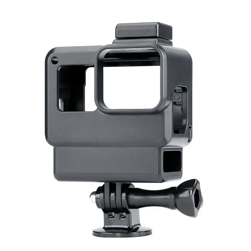 Étui pour caméra d'action Vlog V2 pour GoPro fore7 6 5, noir, avec support de griffe froide pour microphone externe + adaptateur de micro Pro 3.5mm