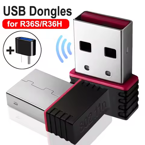 Mini Portable USB WiFi Dongles For R36S/R36H Retro Game Console RTL8188FTV Network Adapter with OTG USB Type C Converters