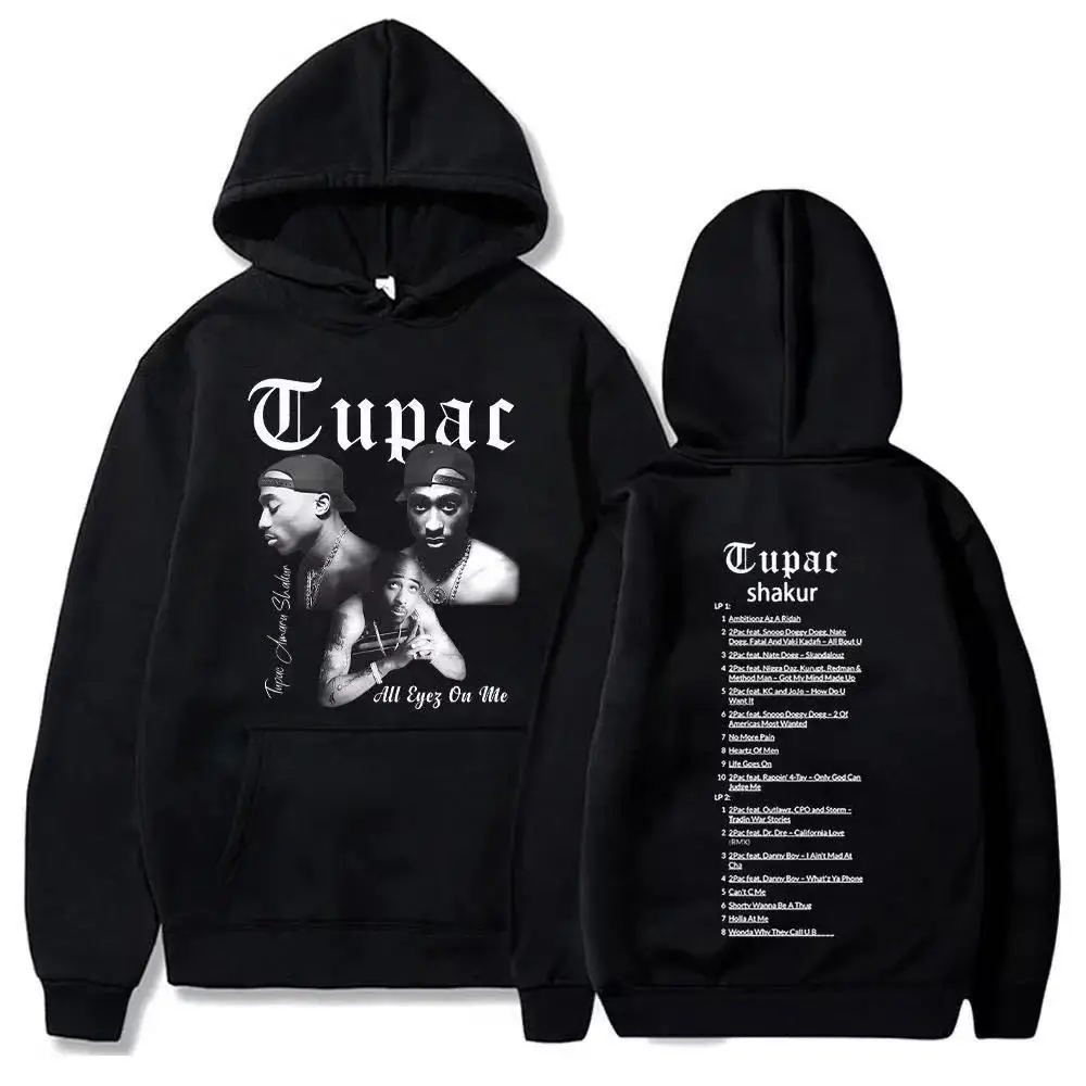 

Tupac Shakur printed hooded sweatshirt for Autumn/Winter 2025 loose and trendy streetwear for men and women