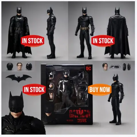 Hot In Stock Anime Figurines The Batman Mafex 188 Robert Pattinson Movie Version Figurine  Justice League Batman Action Kids Toy