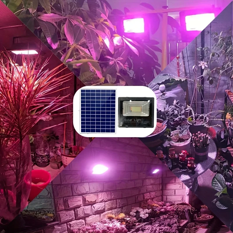 35W Full Spectrum LED Grow Light Solar Power Floodlight Growing Lamp with Remote Waterproof Phytolamp for Outdoor Indoor Plant