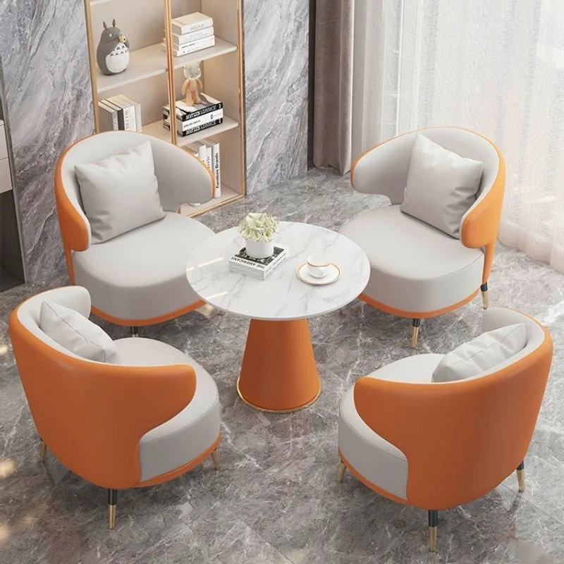 Mesa y silla combinación oficina de ventas ocio recepción de hotel balcón mesa y silla tienda de té de la leche salón de belleza reunión chai