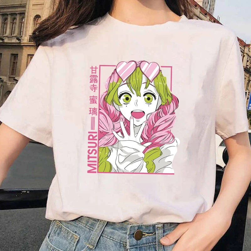 

New Kanroji Mitsuri Graphic Printed T Shirt Cool Short Sleeve Unisex Fashion Streetwear Personality Anime Tees Top