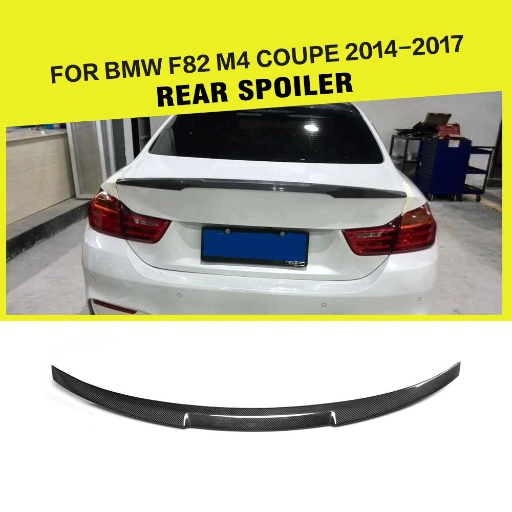 Carbon Fiber Auto F82 M4 Rear Trunk Spoiler For BMW F82 M4 Base Coupe 2-Door 14-17