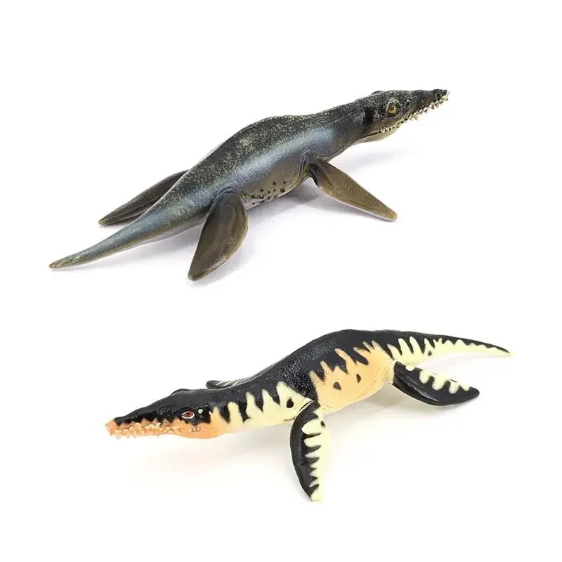 مجموعة نماذج الديناصورات الواقعية: رورينج ريكس، التيروصور، مخلوق طويل الرقبة، وتماثيل لعبة التنين المسننة