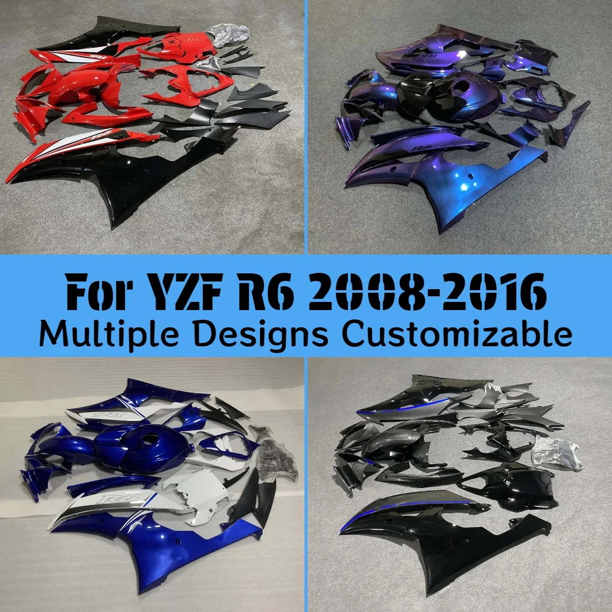 Fairing Kit for YAMAHA YZFR6 2008-2016 Chameleon Color Custom Injection Motorcycle Fairings YZF R6 08-16
