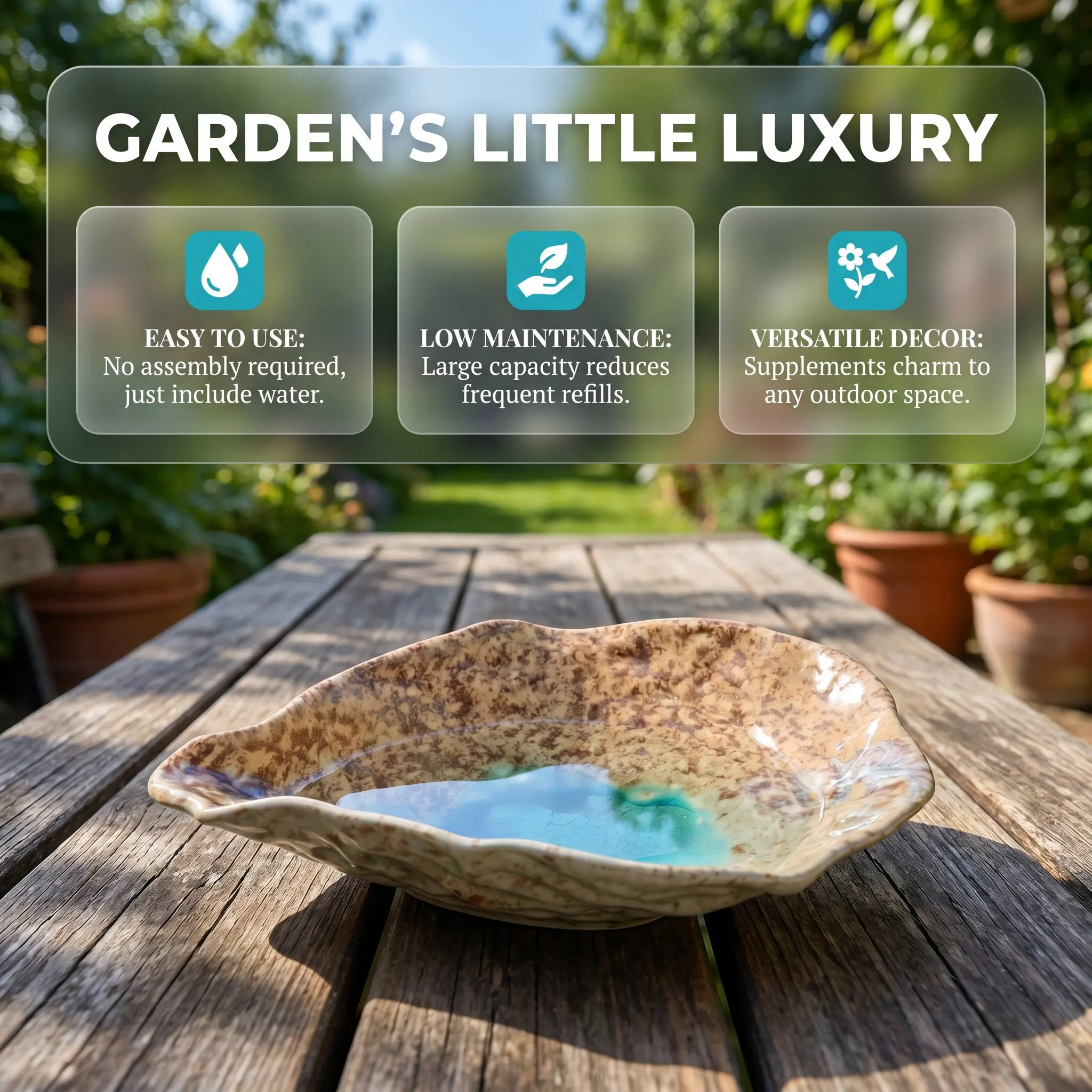 Ceramic Butterfly Water Feeder Large Capacity Outdoor Garden Decor Bee Feeding Tray Butterfly Puddler Garden Decor