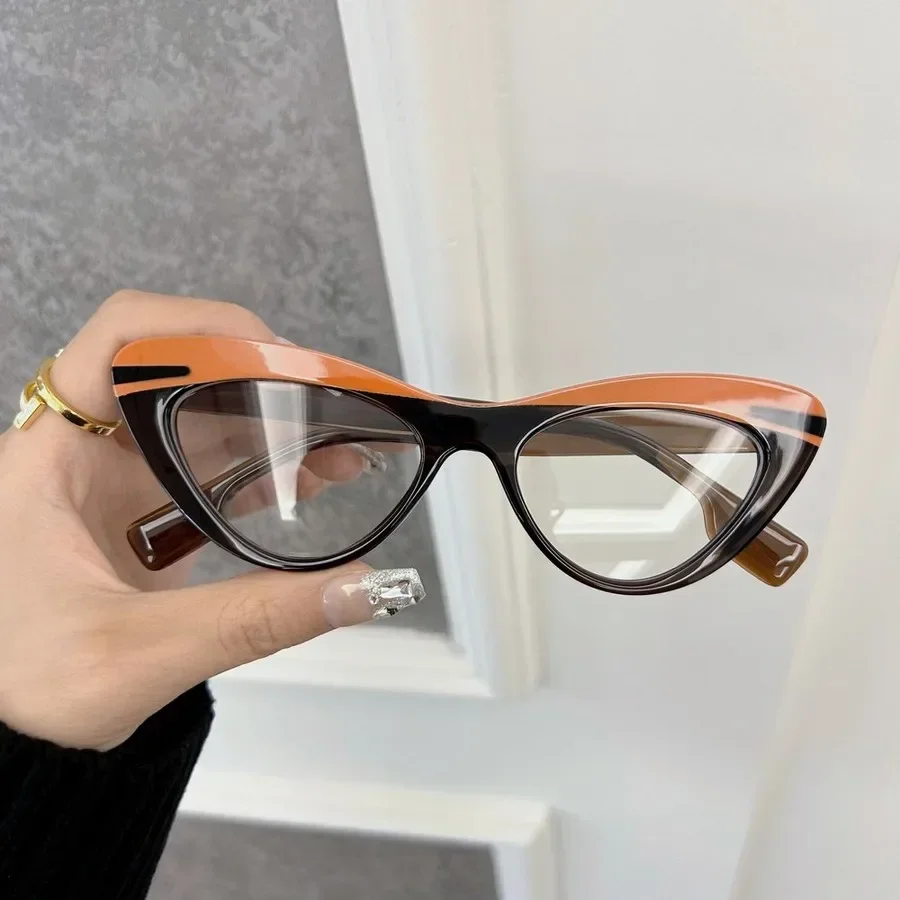 Fashion Trendy Cat Eye Eyeglasses Frames Women Men Transparent Clear Brand Designer Optical Beautiful Frame Oculos