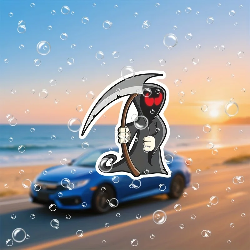 Skull Vinyl Sticker, Waterproof Durable Decal for Car, Laptop, Scooter