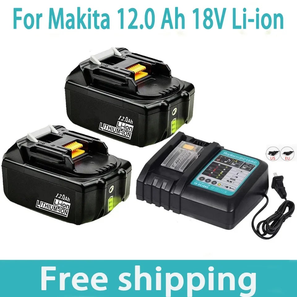 Latest Upgraded BL1860 Rechargeable Battery 18 V 12000mAh Lithium ion for Makita 18v Battery BL1840 BL1850 BL1830 BL1860B LXT400