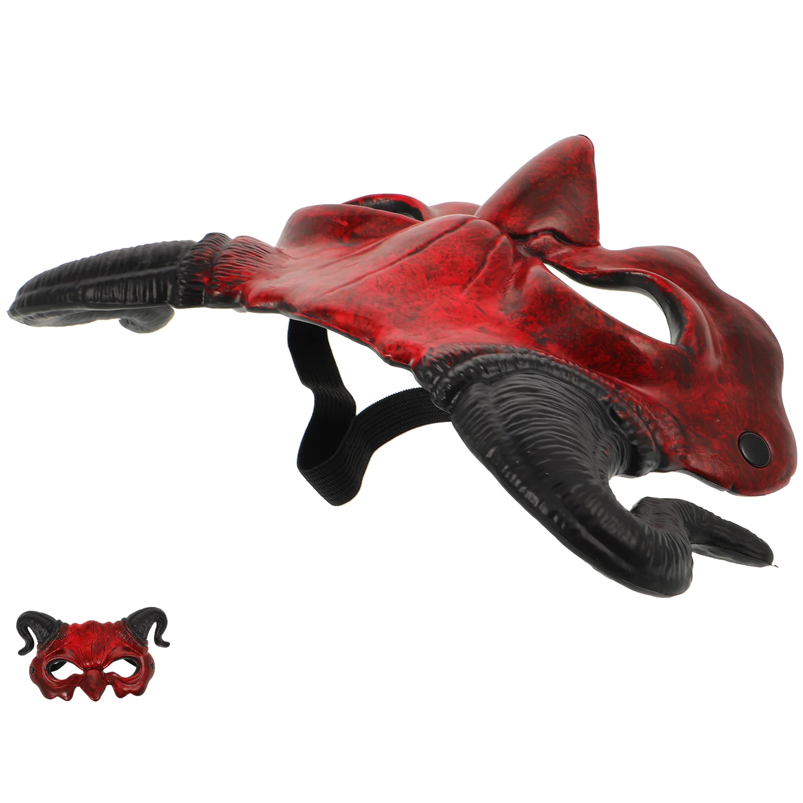

Mask Halloween Horror Scary Half Face Goat Horn Demon Ghost Party Props Novelty Toy Beauty Makeup Play cosplay