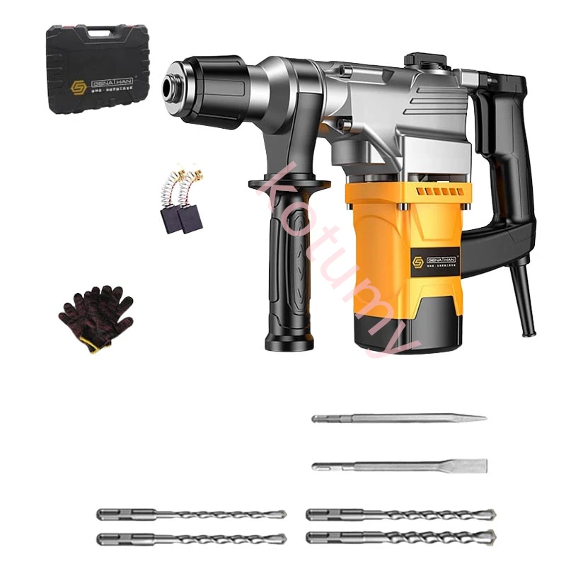 Portable Electric Demolition Hammer 220V Electric Pick Impact Drill Multi-function Hammer Drill