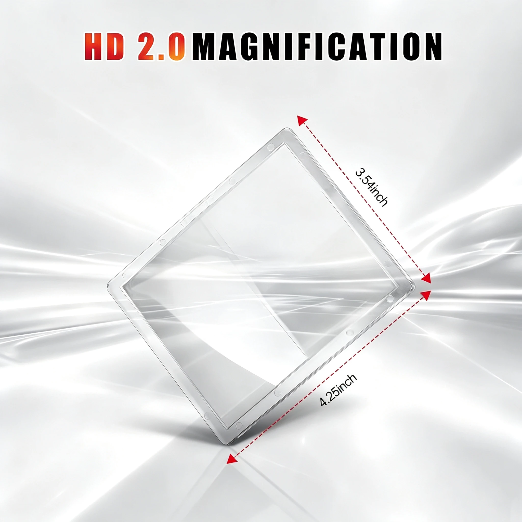 2.0 Diopter Welding Magnifier Cheater Lens, 3.54' X 4.25' Magnifying Plate, Universal Fit for Most Auto Darkening Welding Helmet