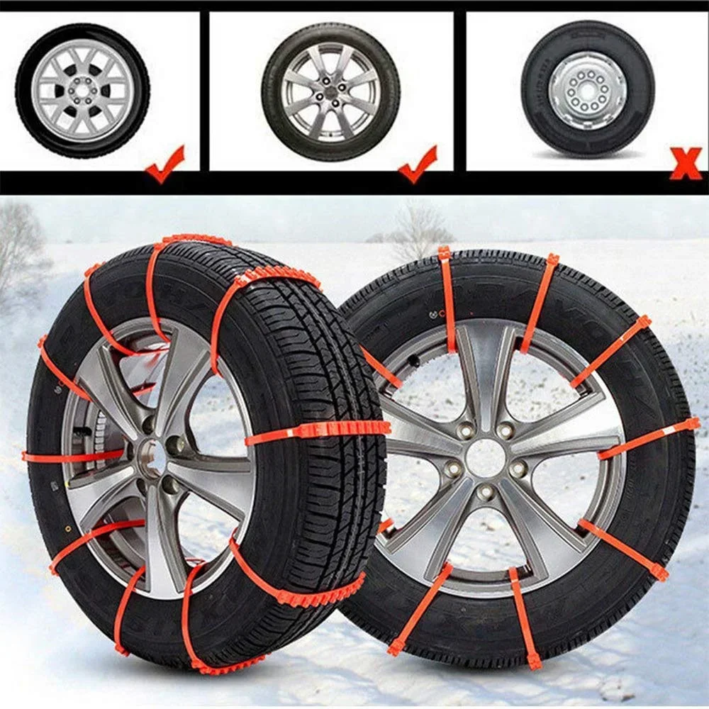 Car Tire Chains Winter Snow Anti-Skid Tyre Cable Ties Auto Outdoor Snow Tire Tyre Anti Skid Chain Emergency Accessories 10/20pcs