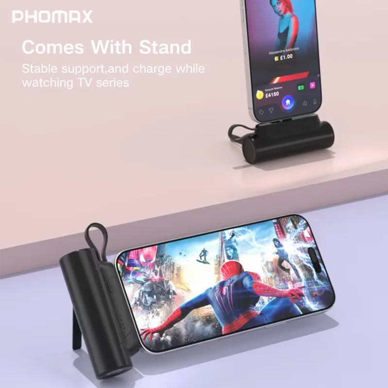 

PHOMAX Type C Pocket Power Bank for Phone Charger 5000mah Fast Charging Portable Small Powerbank Trending Products 2025 New