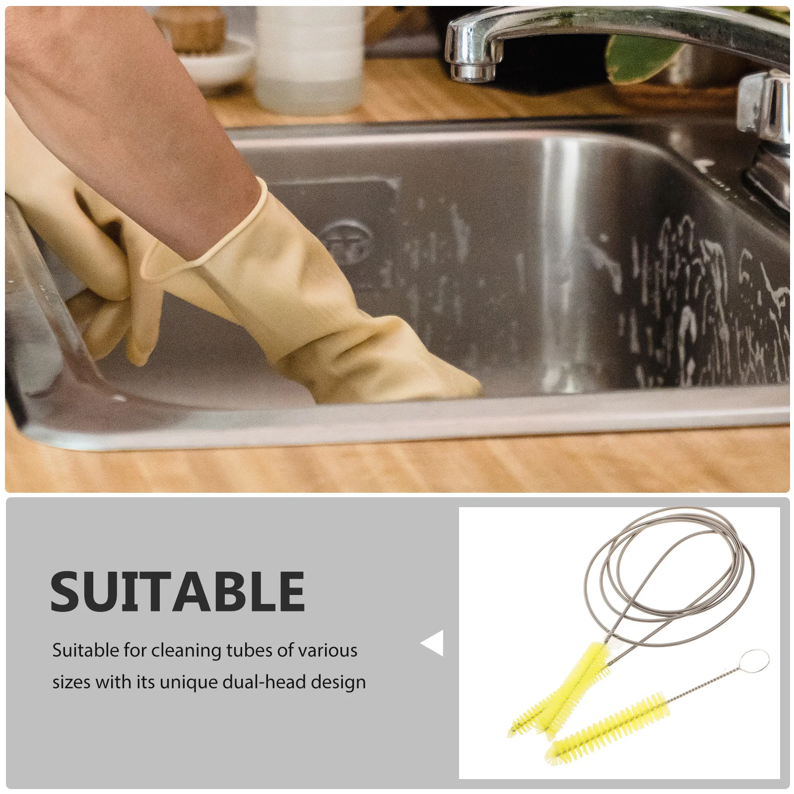 

2Pcs Stylish Cpa P Cleaning Brush Set With Dual Head For Enhanced Cleaning Experience