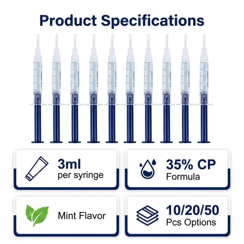 3ml 35% Teeth Whitening Gel Syringe Carbamide Peroxide  Dental Tooth Bleach System Dentist Oral Hygiene Tools
