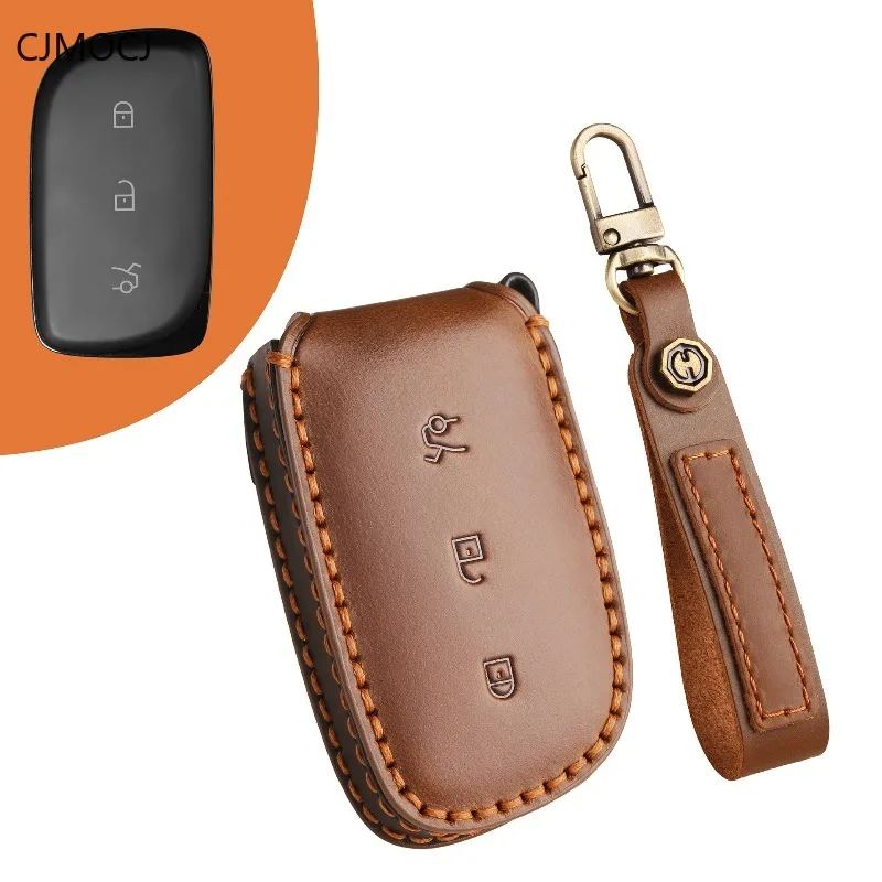 

Premium Genuine Leather Key Cover Case for Lynk & Co Z20 / Z10 / 900 (2025) - Protective Key Fob Shell Keybag Keychain