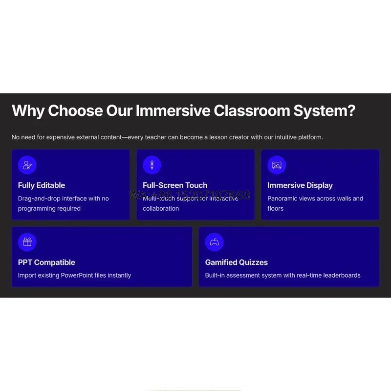Wmwmnu Immersive Classroom Solution Interactive Teaching Learning System with AR VR Technology for Educational Games and