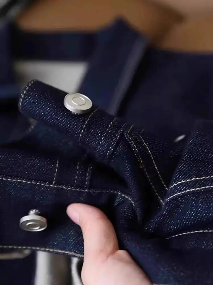 เสื้อผู้หญิงยีนส์สีน้ำเงินสไตล์เรโทร ทรงหลวม สบายๆ แฟชั่นฤดูใบไม้ร่วง กระดุมคลาสสิก