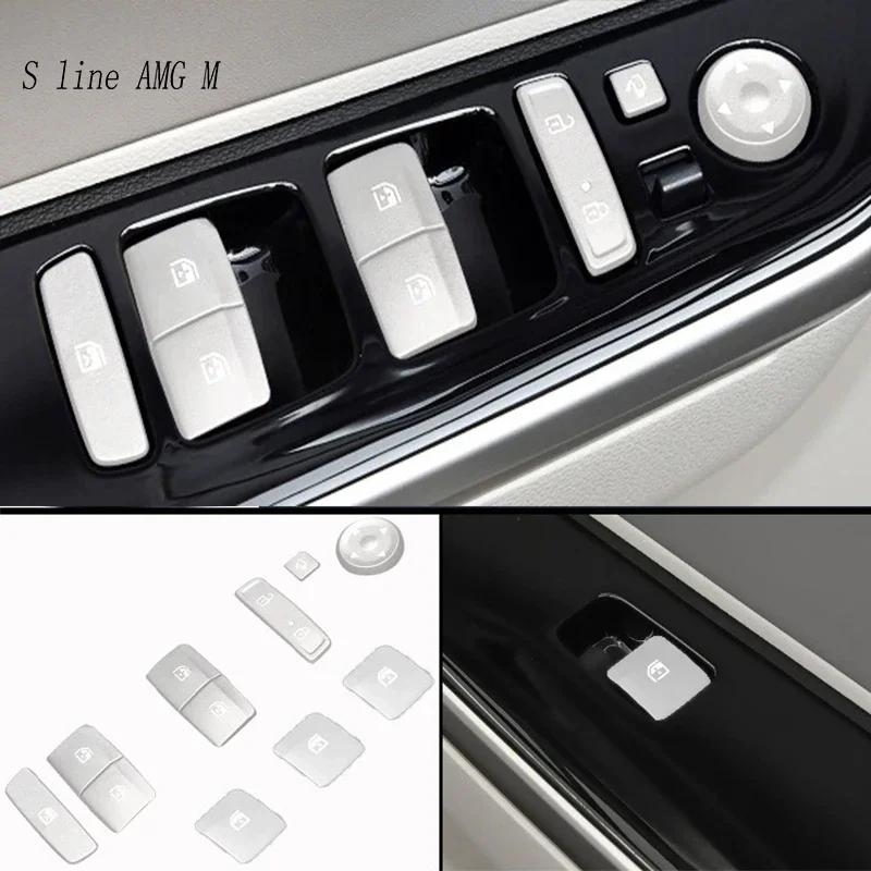 تصفيف السيارة لشركة هيونداي إلنترا Cn7 2021-2025 المصباح مركز التحكم والعتاد التحول نافذة الباب بدء التبديل زر ملصق الكسوة