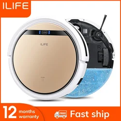 Ilife-robô aspirador v5s pro, original, ultra fino, automático, de sucção potente, para pêlos de animais e pavimentos duros