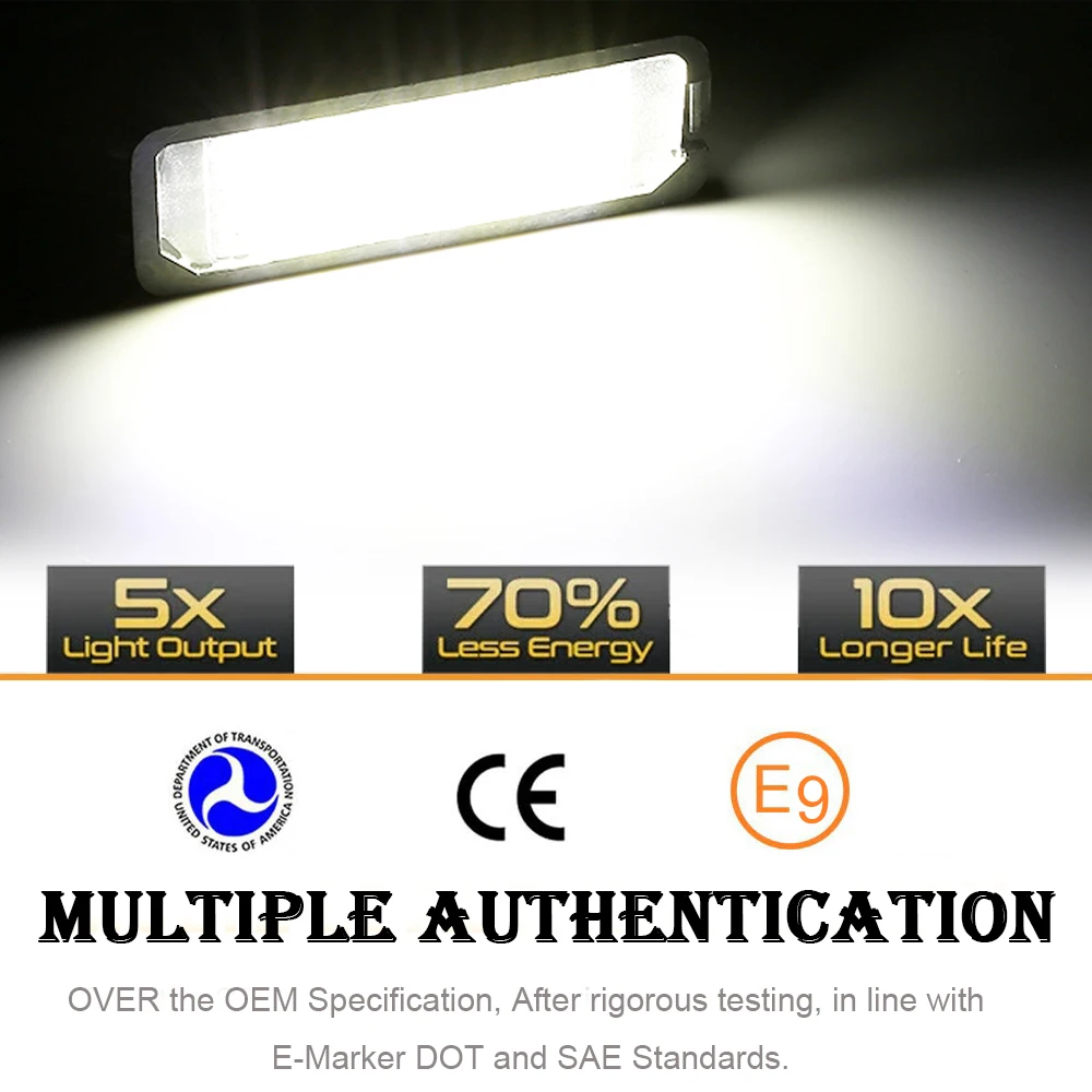 Canbus No Error LED Number License Plate Light for Porsche 997 991 992 911 987 981 Boxster Cayman Spyder Cayenne Panamera Macan