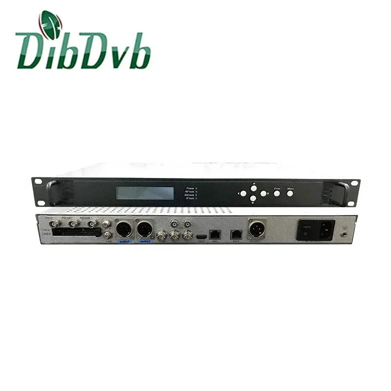 2025DVB-S2 DVB-T2 Professional HEVC H265 hd sdi IRD Decoder support biss decryption