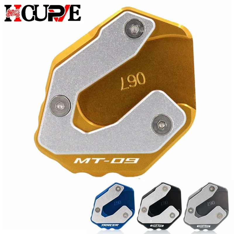 Motorcycle CNC Kickstand Foot Side Stand Extension Pad Support Plate Enlarge For MT-09 MT 09 MT09 Tracer XSR900 XSR 900