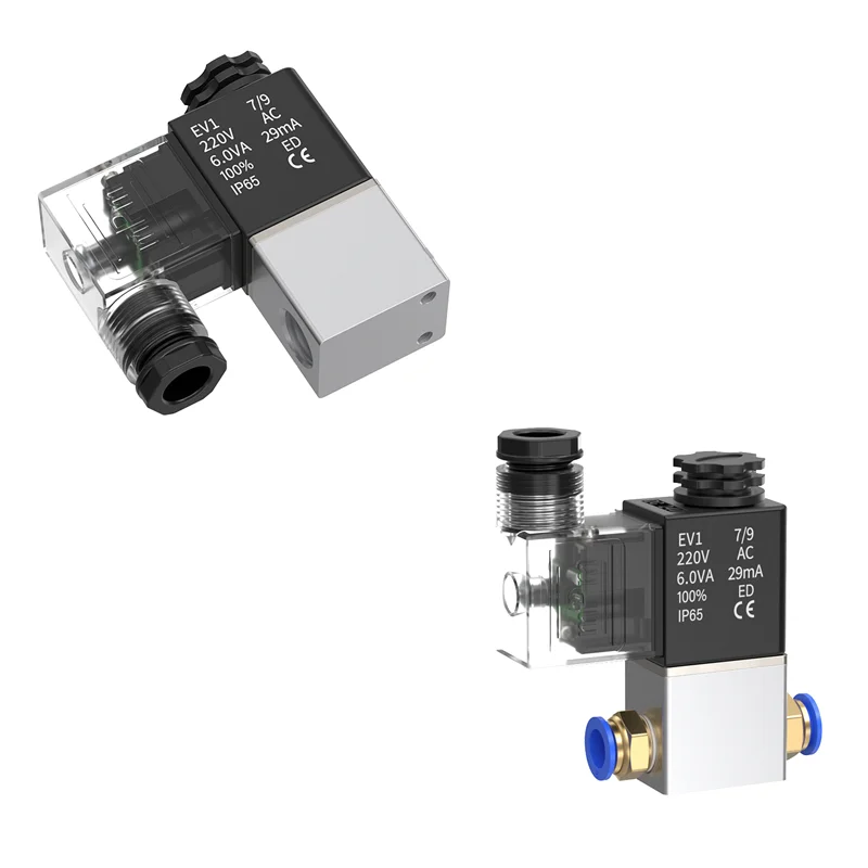 2V025-08 G1/4 NC Normally Closed Air Water Oil Solenoid Valve Coil Led 2 Port 2 Ways AC110V 220V 380V 12V 24V DC 2V025