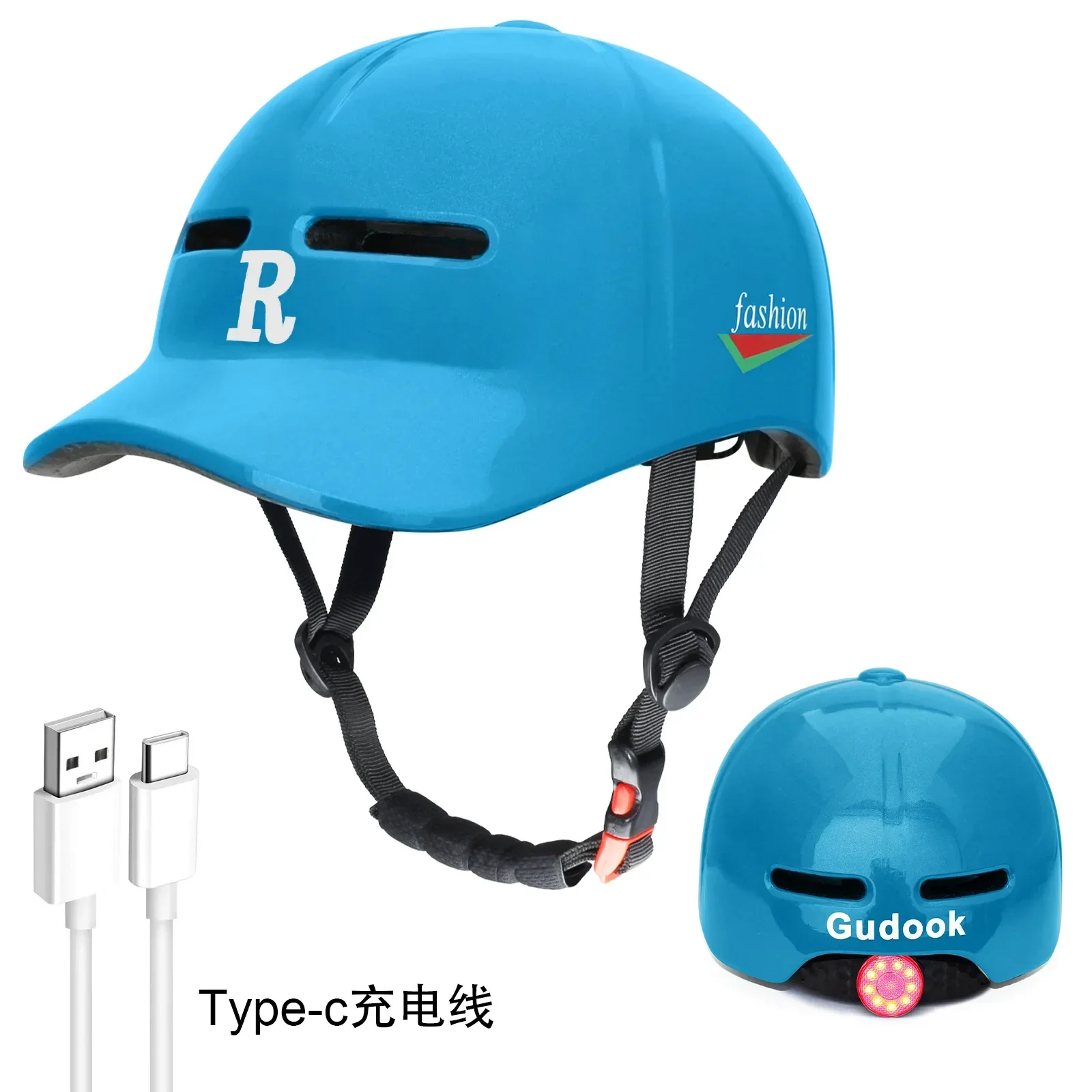 NONE Freizeit-Fahrradfahren, vier Jahreszeiten, Helm, Skateboard, Rollschuhlaufen, Baseball, Motorrad, Schutzhelm, integrierte Formkappe 9