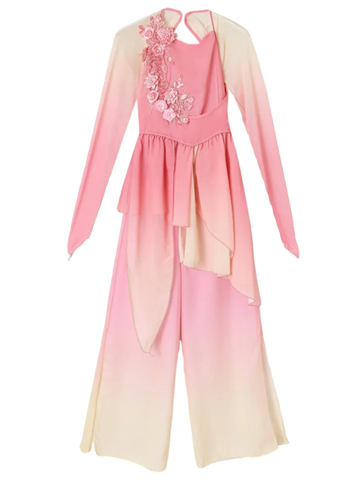 Children's Classical Dance Costume Girls' Yangge Performance Clothes Chinese Dance Costume Stage Practice Clothes