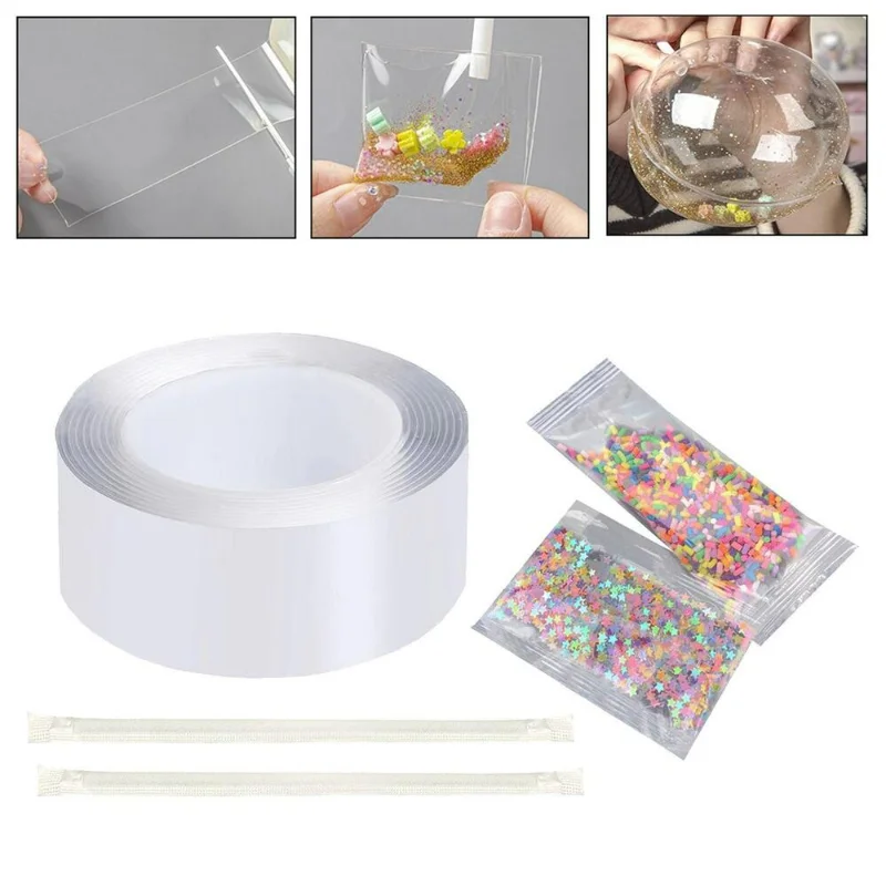 Acrylic Bubble Balloons Blowing Double Sided Tape Educational Sensory Toy