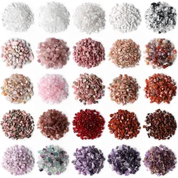 Undrilled Crystal Tumbled Stone Chips Beads Pink Natural Gem Quartz Stone Chips Agates Gravel Beads For Tank Bonsai Decoration